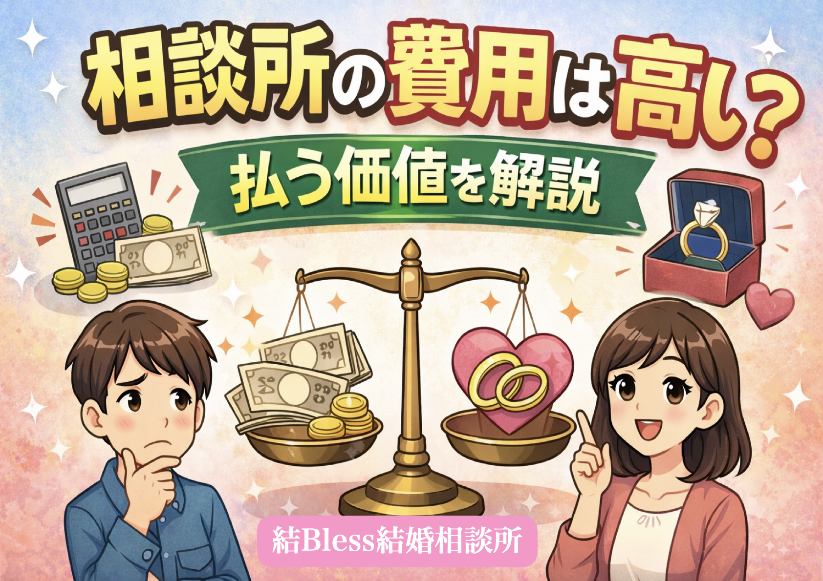 投稿についてもっと詳しく 「相談所の費用は高い？払う価値を解説」