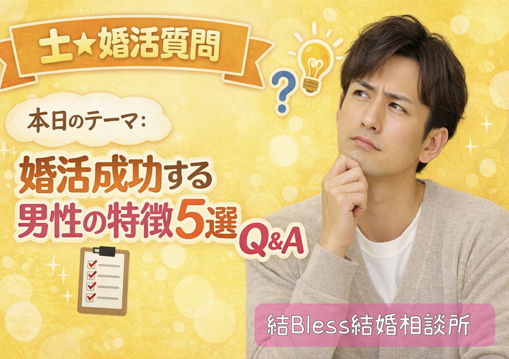 投稿についてもっと詳しく 婚活で成功する男性の特徴5選